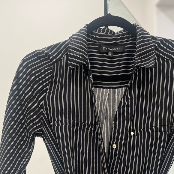 Dynamite Striped Maxi Button Up - Picture 9 of 9